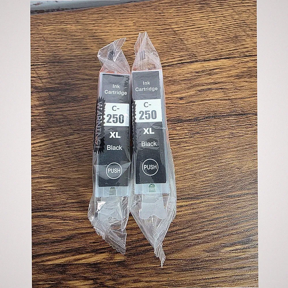 2 Pack Compatible Canon PGI-250XL Black Ink Cartridge High Yield Printer