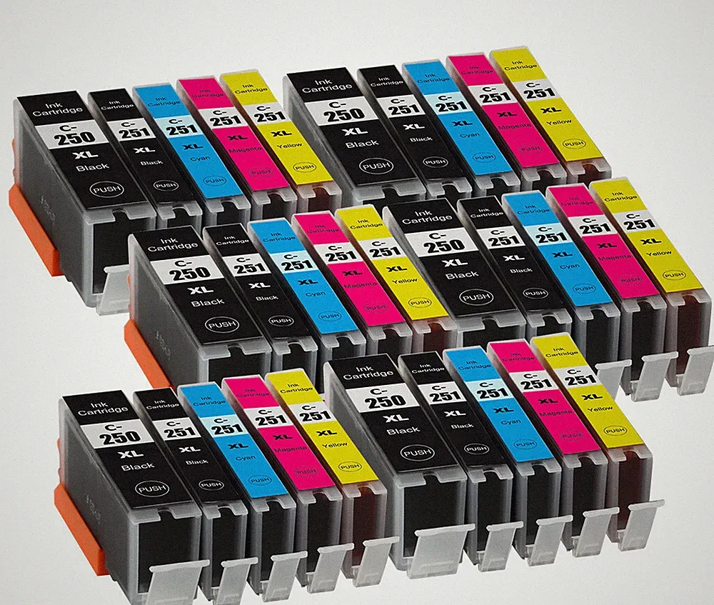 30 PK Quality Printer Ink Set For Canon PGI-250 CLI-251 MG6620 MX922 iX6820