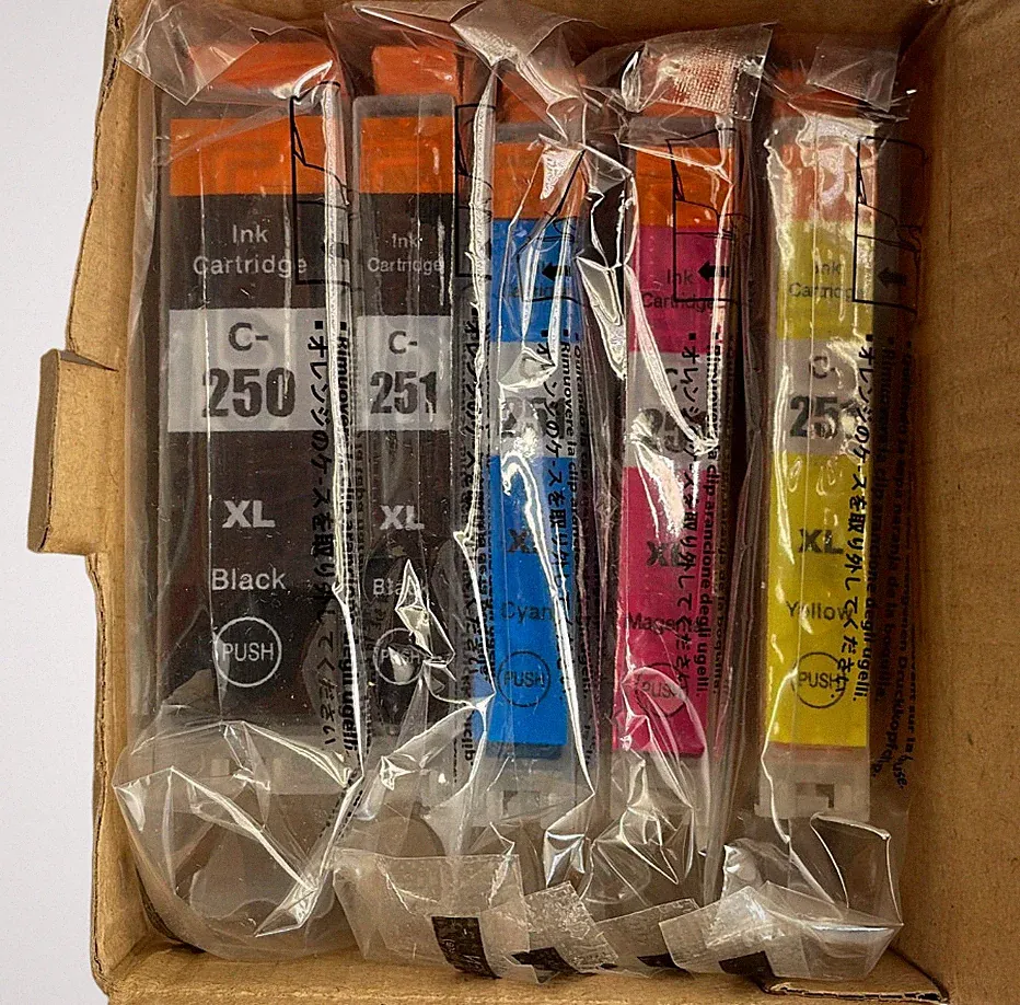 Canon PGI-250 & CLI-251 High Yield Compatible Ink Cartridges (PACK OF 5)