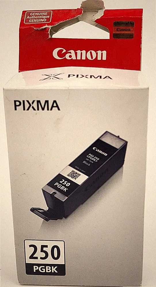 Genuine Canon Pixma PGBK PGI 250 BLACK Ink Cartridge New In Damaged Box