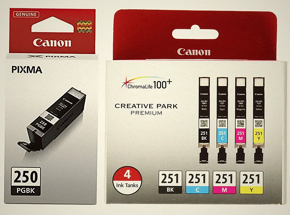 Genuine OEM Canon Printer Ink Cartridges PGI-250 CLI-251 MG5520 MG5620 MG6620