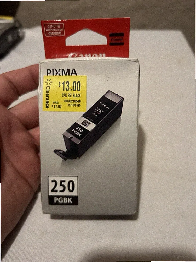 New Genuine Canon PIXMA PGI-250PGBK Genuine Black Ink Cartridge PGI-250 PGBK