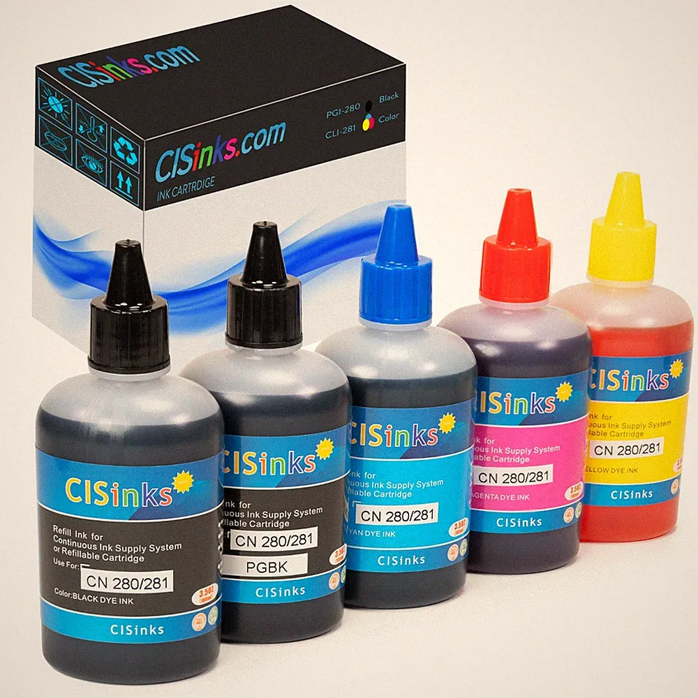 Non-OEM Bulk Ink Bottle Set alternative for Canon PGI-250 CLI-251PGI-280 CLI-281